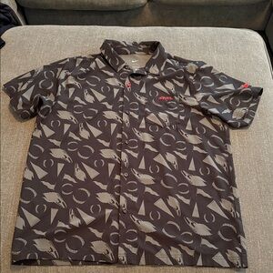 Nike Ohio State Buckeyes Men's Black Button-Up Shirt